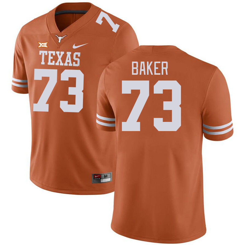 Men #73 Brandon Baker Texas Longhorns College Football Jerseys Stitched-Orange